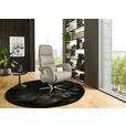 RELAXSESSEL in Leder Ecru  - Ecru/Edelstahlfarben, Design, Leder/Metall (76/119/86cm) - Dieter Knoll