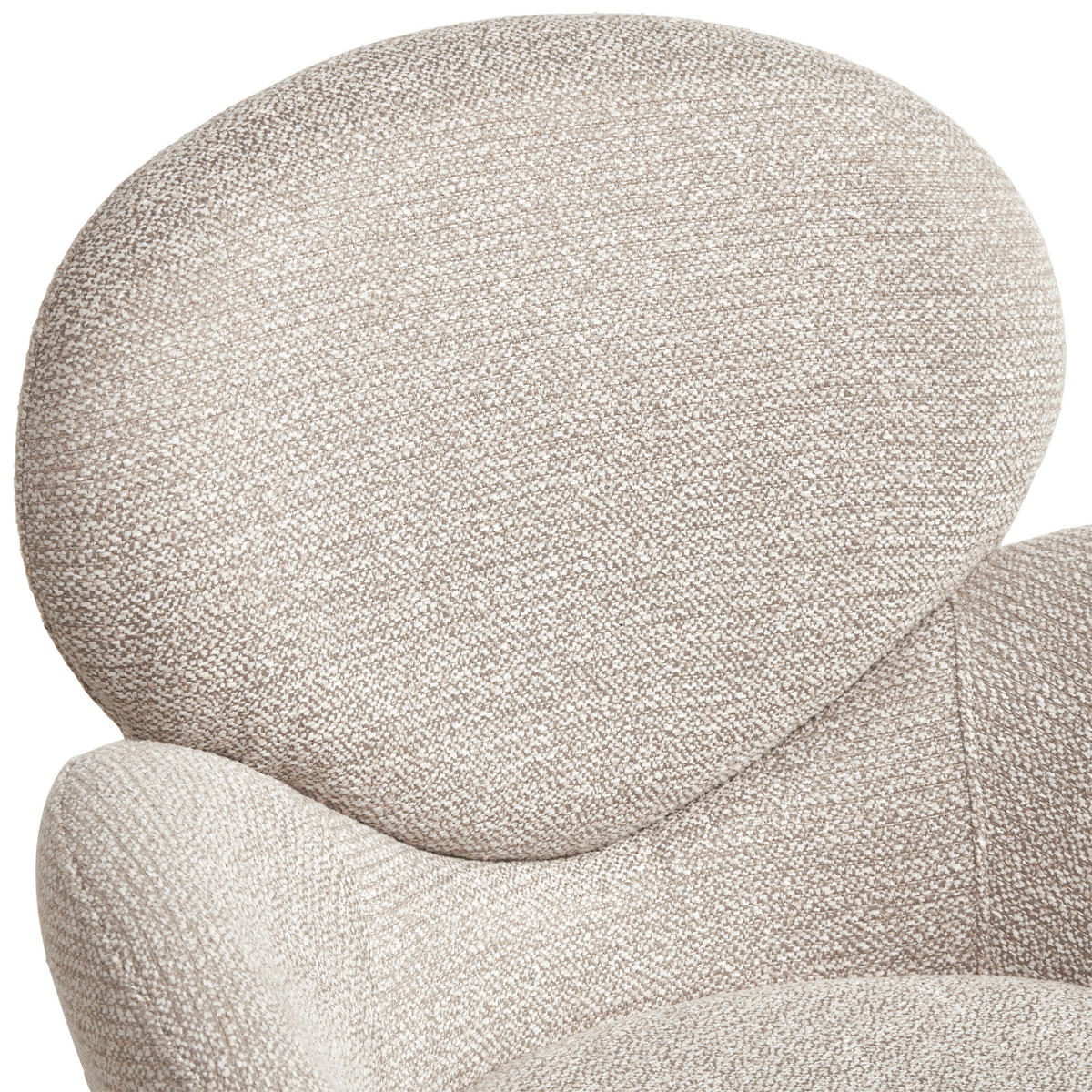 ARMLEHNSTUHL  in Eisen Webstoff  - Beige/Schwarz, MODERN, Textil/Metall (60/83/63cm) - MID.YOU