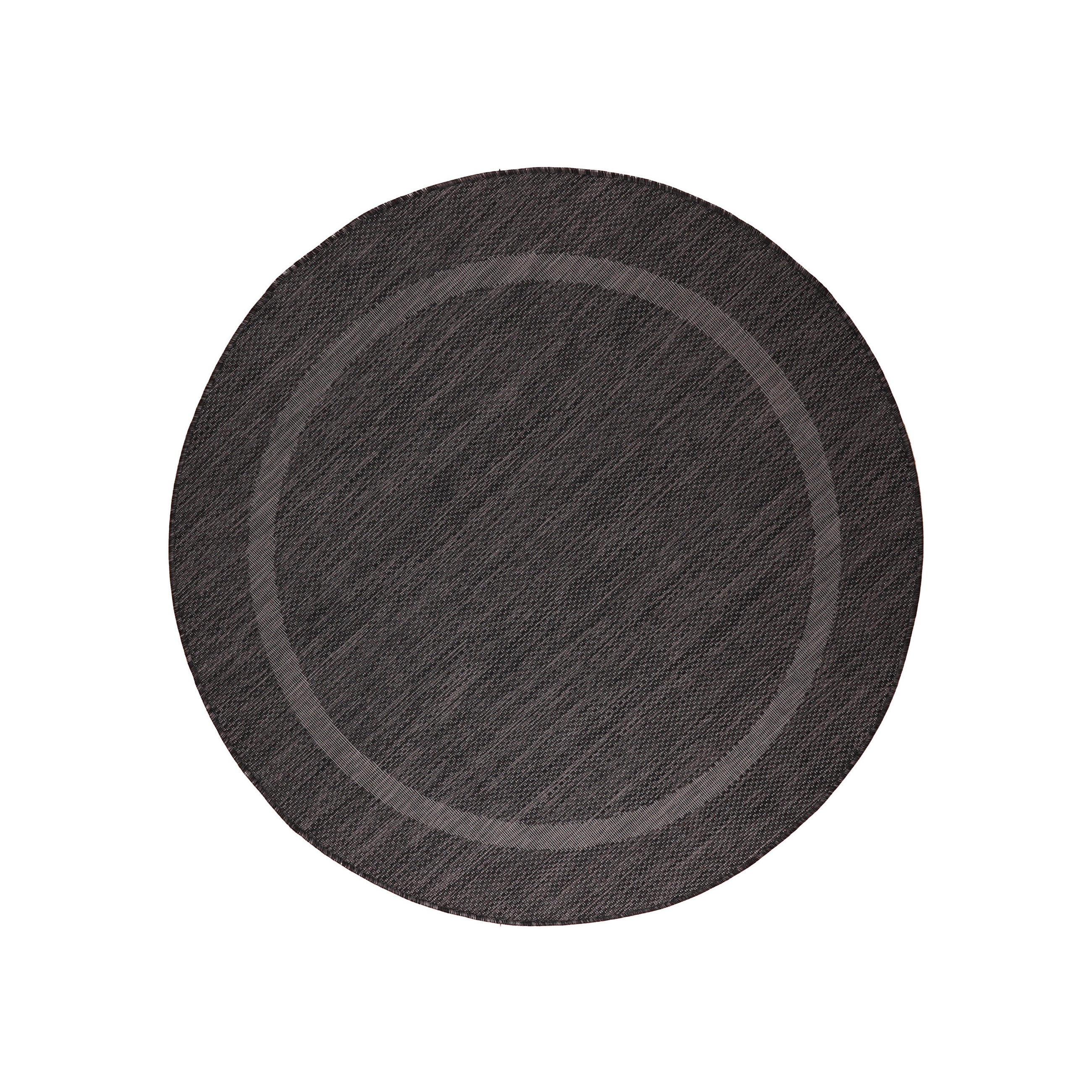 FLACHWEBETEPPICH 160/160 cm Relax Schwarz  - Schwarz, Basics, Textil (160/160cm) - Novel