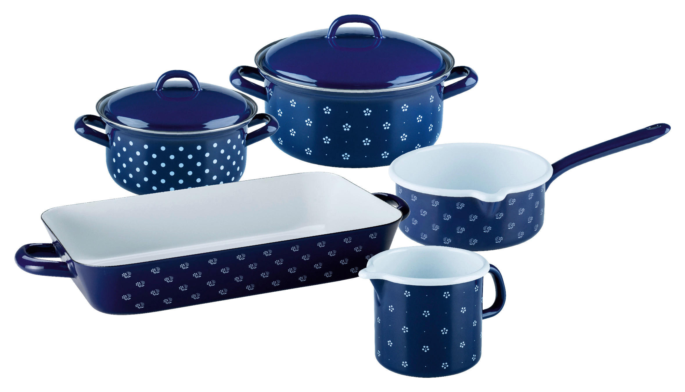 Kochtopfset 7-Tlg. Emaill Backofengeeignet