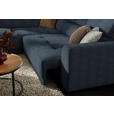 ECKSOFA in Struktur Blau  205/284 cm  - Blau/Schwarz, Design, Kunststoff/Textil (205/284cm) - Xora
