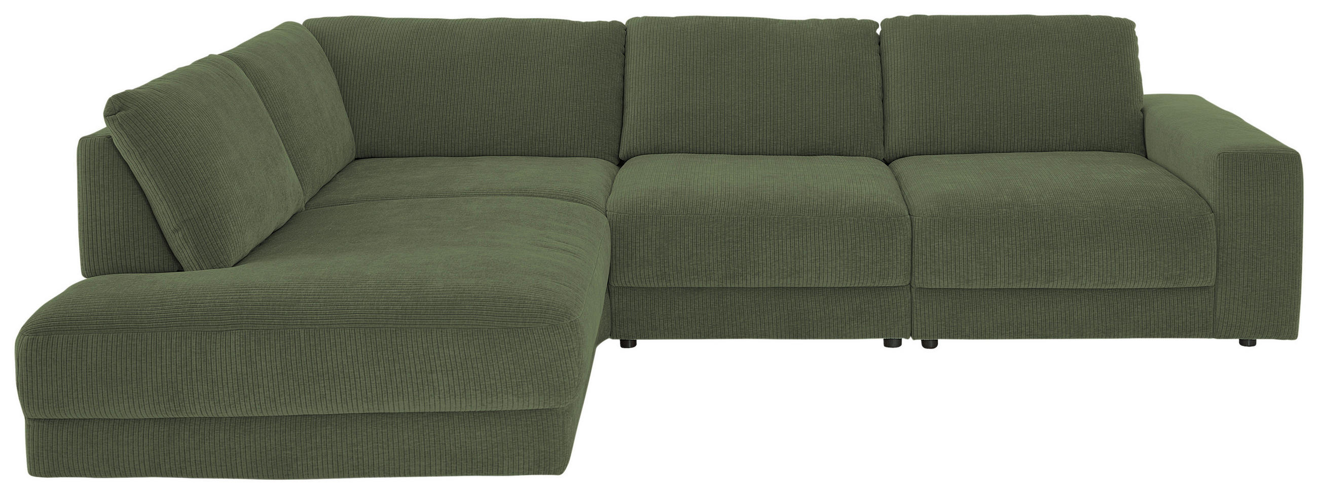 ECKSOFA in Chenille, Jacquard Grün  - Schwarz/Grün, Design, Kunststoff/Textil (242/316cm) - Niels Andersson