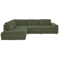 ECKSOFA in Chenille, Jacquard Grün  - Schwarz/Grün, Design, Kunststoff/Textil (242/316cm) - Niels Andersson