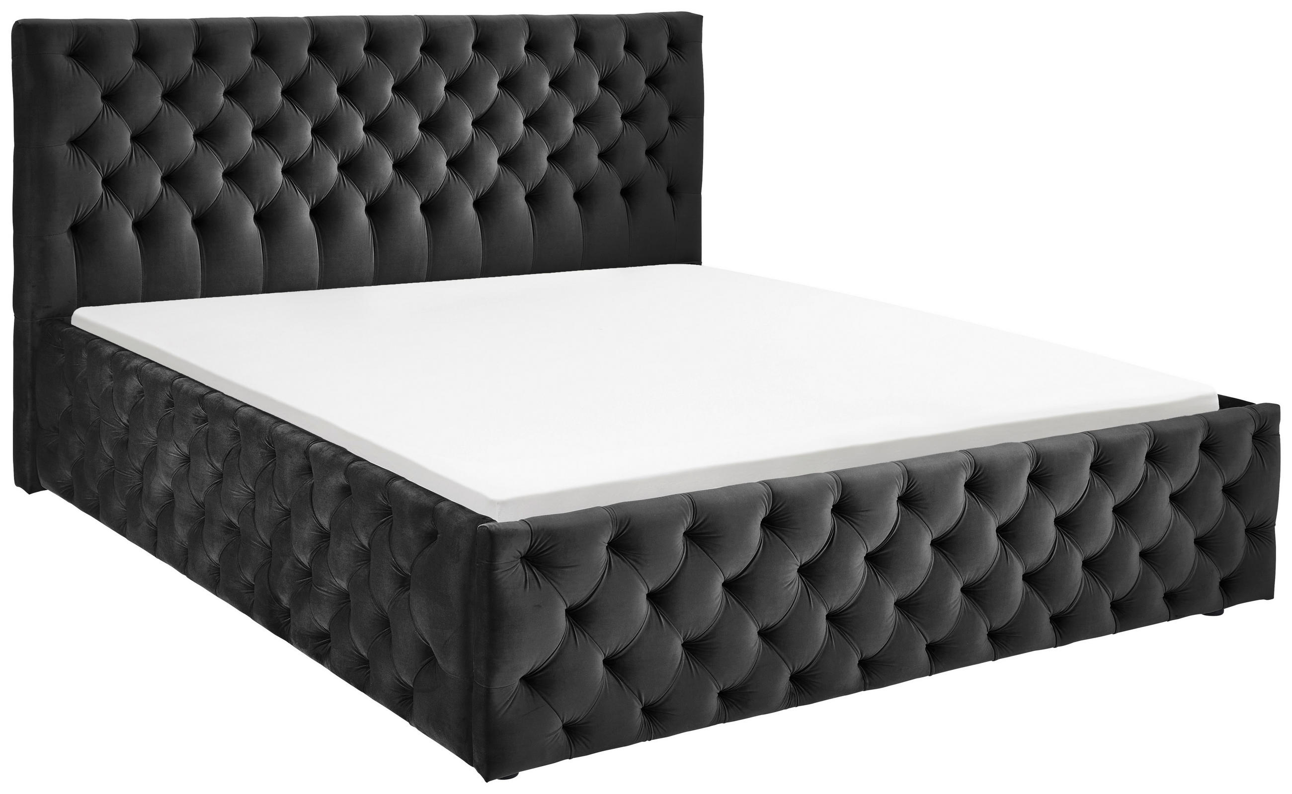 TAPECIRANI KREVET   180/200 cm   crna  - crna, Konvencionalno, tekstil/plastika (180/200cm) - Carryhome