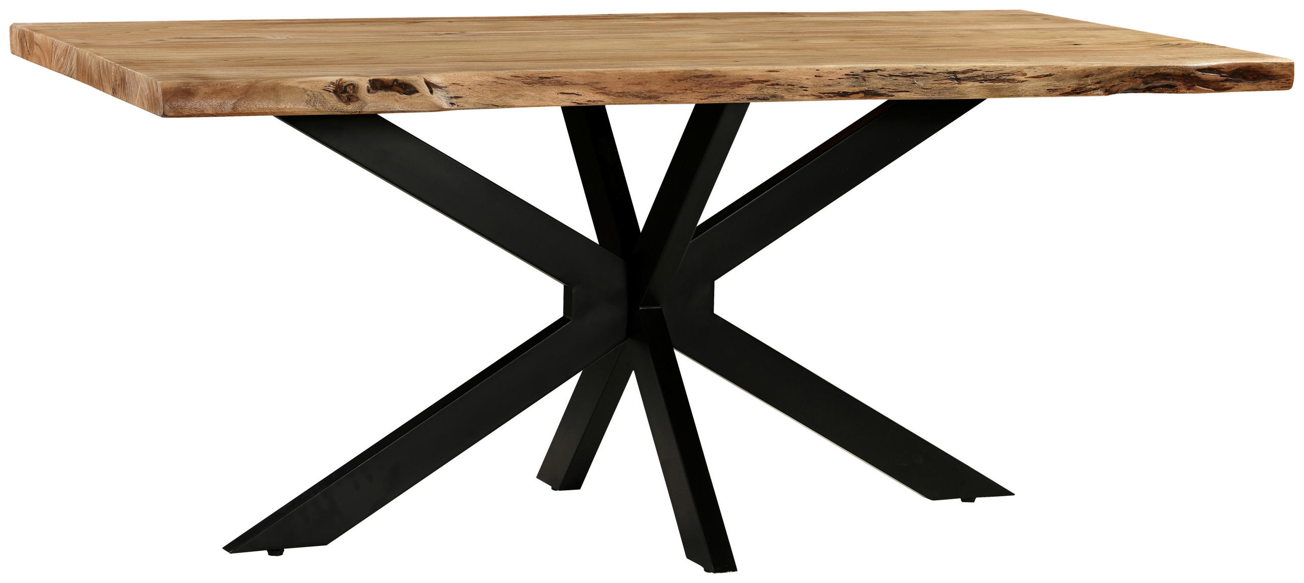 STOL ZA BLAGOVAONICU  crna, boje bagrema  drvo, metal      - boje bagrema/crna, Moderno, drvo/metal (200/100/76cm) - MID.YOU