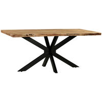 STOL ZA BLAGOVAONICU  crna, boje bagrema  drvo, metal      - boje bagrema/crna, Moderno, drvo/metal (200/100/76cm) - MID.YOU