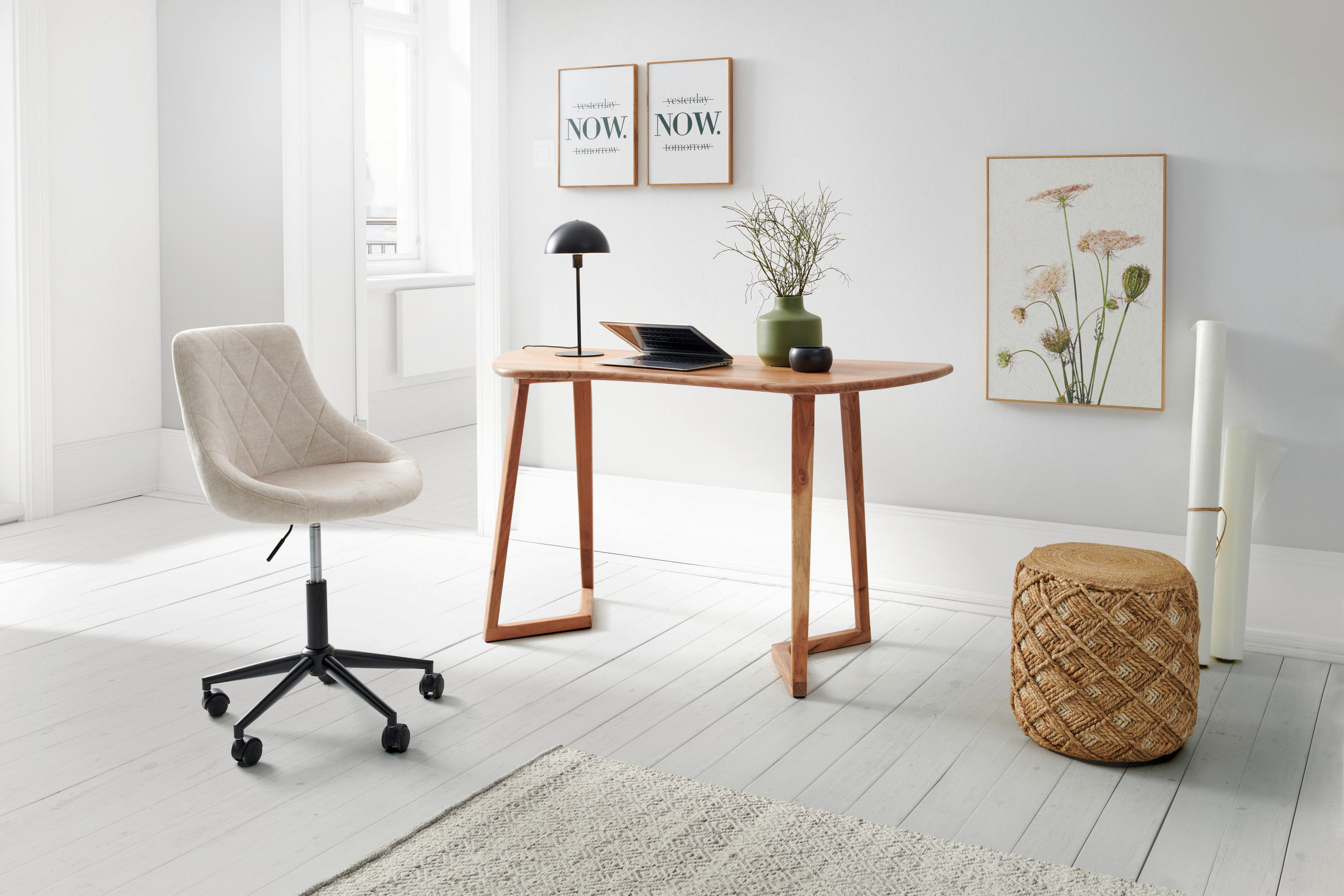 SCHREIBTISCH  in Naturfarben  - Naturfarben, Design, Holz (140/76/65cm) - MID.YOU