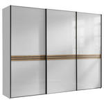 SCHWEBETÜRENSCHRANK  in Weiß, Eiche Artisan  - Graphitfarben/Weiß, Design, Glas/Holzwerkstoff (249/222/68cm) - Moderano