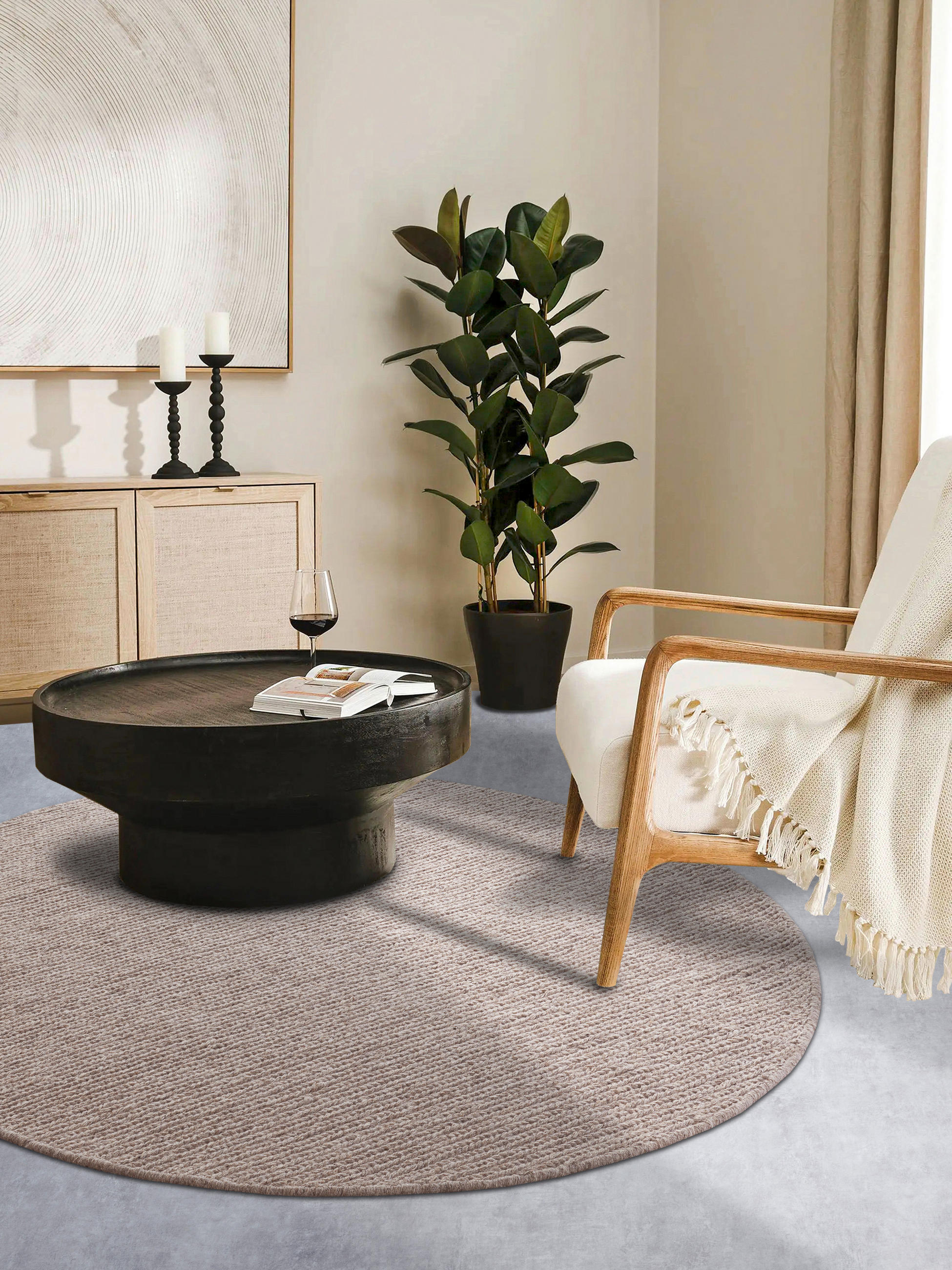 HANDWEBTEPPICH 160 cm Kollektion 1748 Cappuccino  - Cappuccino, Basics, Textil (160cm) - Villeroy & Boch