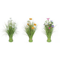 DEKOR FŰ - lila/sárga, Lifestyle, műanyag/fém (50cm)