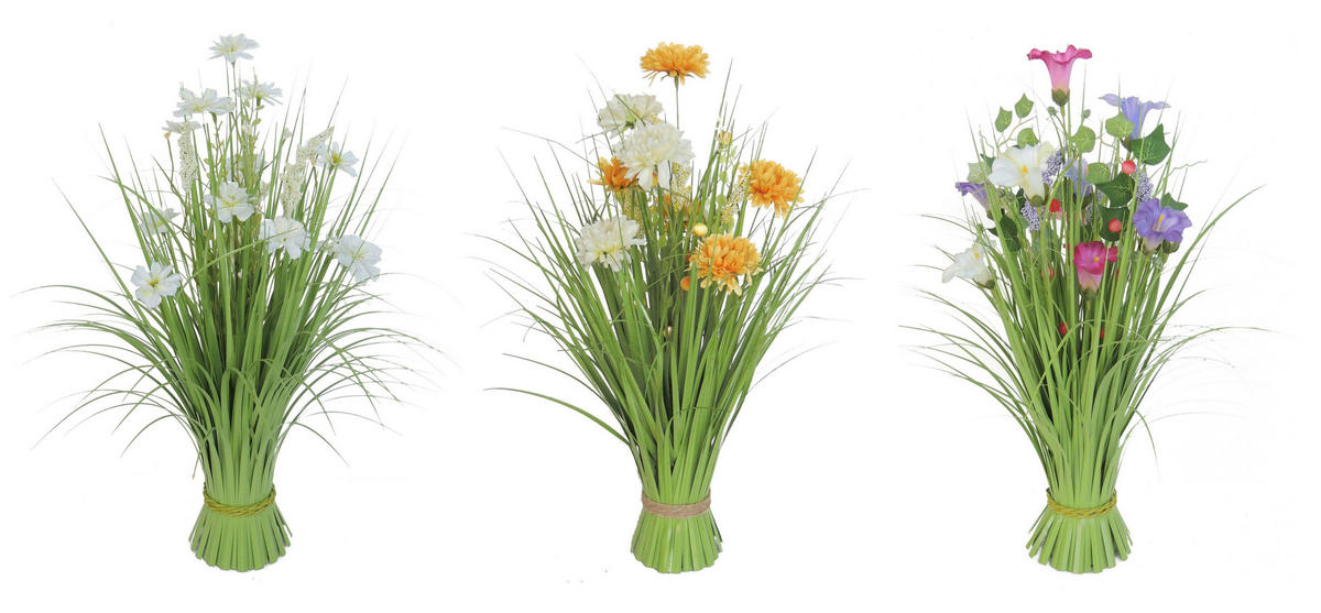 DEKOR FŰ - lila/sárga, Lifestyle, műanyag/fém (50cm)