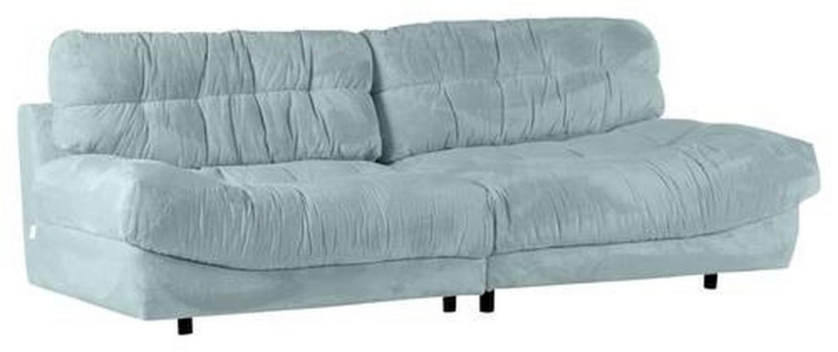 BIG SOFFA i plysch mintgrön  - mintgrön/svart, Klassisk, textil/plast (262/70/115cm) - MID.YOU