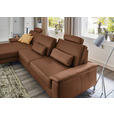 ECKSOFA  in Echtleder Braun  176/334 cm  - Schwarz/Braun, Design, Leder/Metall (176/334cm) - Dieter Knoll