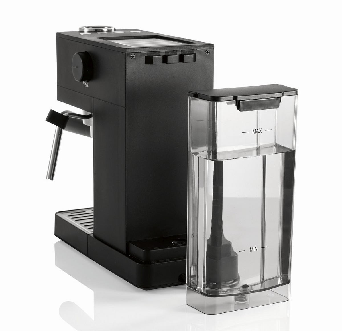ESPRESSOMASCHINE Barista  - Silberfarben/Schwarz, Design, Kunststoff/Metall (29,5/14/29cm)