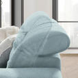 ECKSOFA  in Webstoff Pastellblau  260/187 cm  - Chromfarben/Pastellblau, Design, Textil/Metall (260/187cm) - Xora