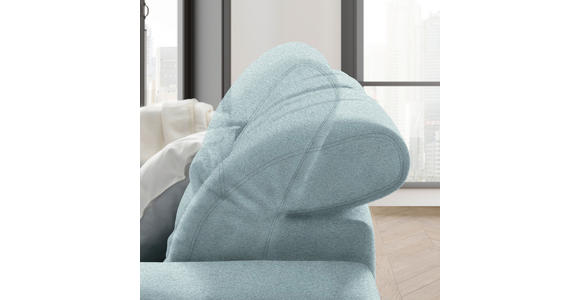 ECKSOFA  in Webstoff Pastellblau  260/187 cm  - Chromfarben/Pastellblau, Design, Textil/Metall (260/187cm) - Xora