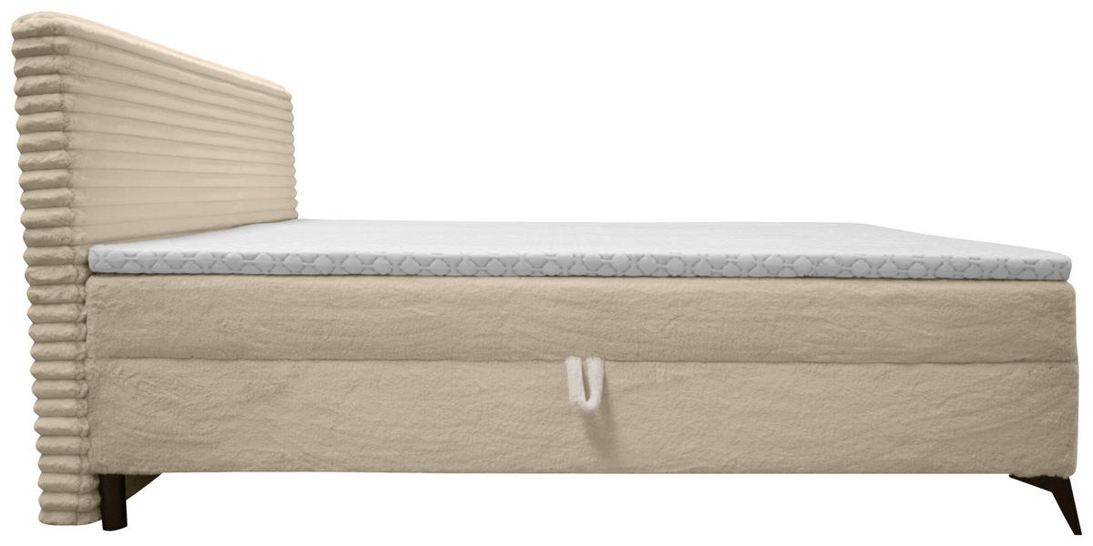 BOXBETT 160/200 cm  in Creme  - Creme/Schwarz, Design, Holz/Holzwerkstoff (160/200cm) - Xora