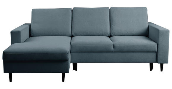 ECKSOFA  in Struktur Dunkelgrau  - Dunkelgrau/Schwarz, MODERN, Holz/Kunststoff (145/230cm) - Carryhome