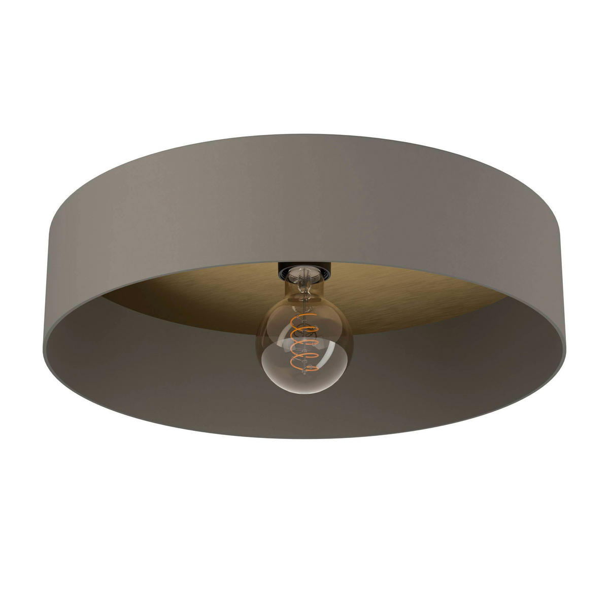 DECKENLEUCHTE 42/16 cm   - Messingfarben/Braun, KONVENTIONELL, Holz/Metall (42/16cm) - Eglo