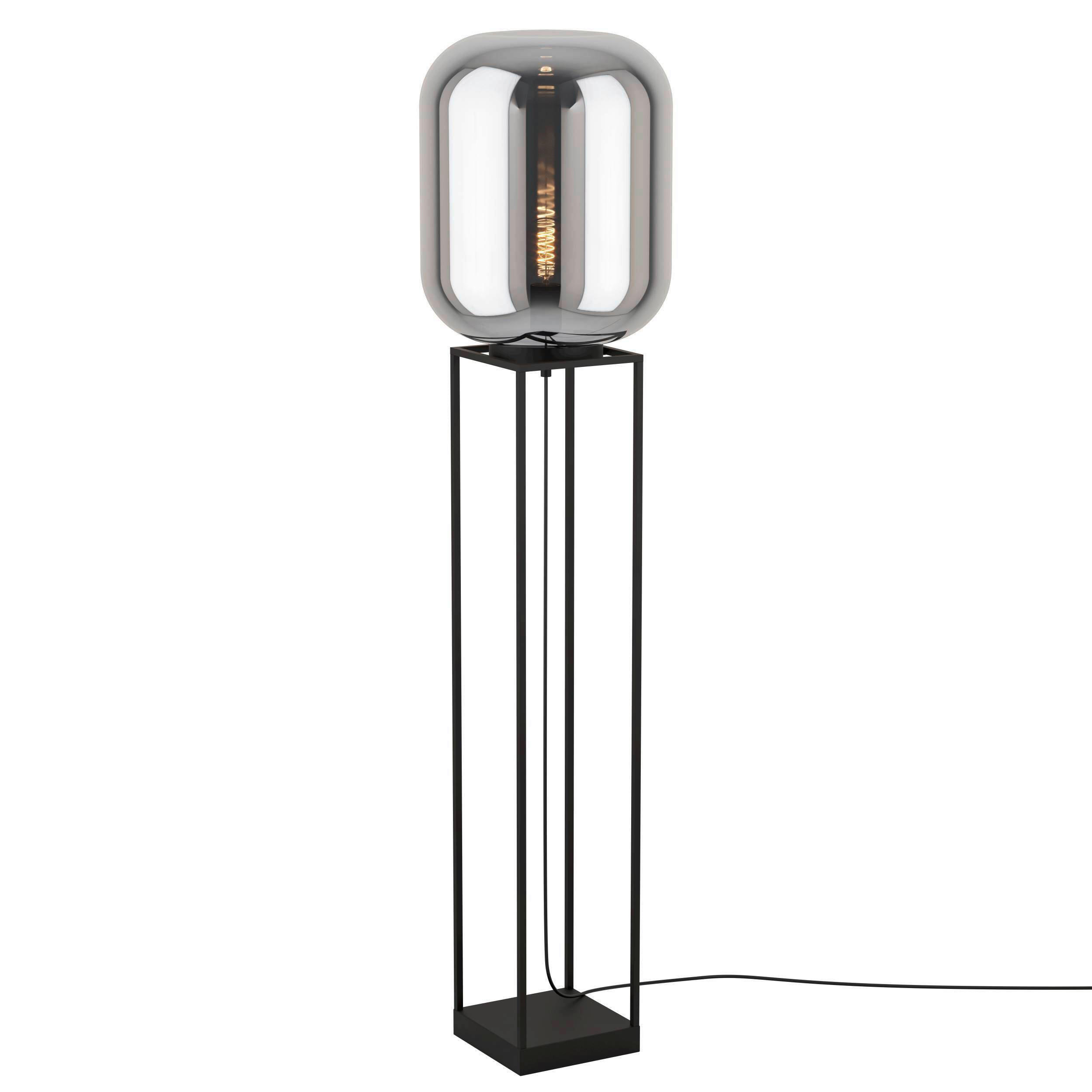STOJACÍ LAMPA, 35/147/35 cm  - černá, Basics, kov/sklo (35/147/35cm)