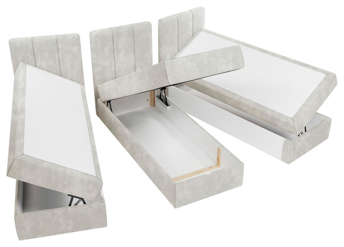 FAMILIENBETT - Beige/Schwarz, Design, Holzwerkstoff/Kunststoff (270/200cm) - Esposa