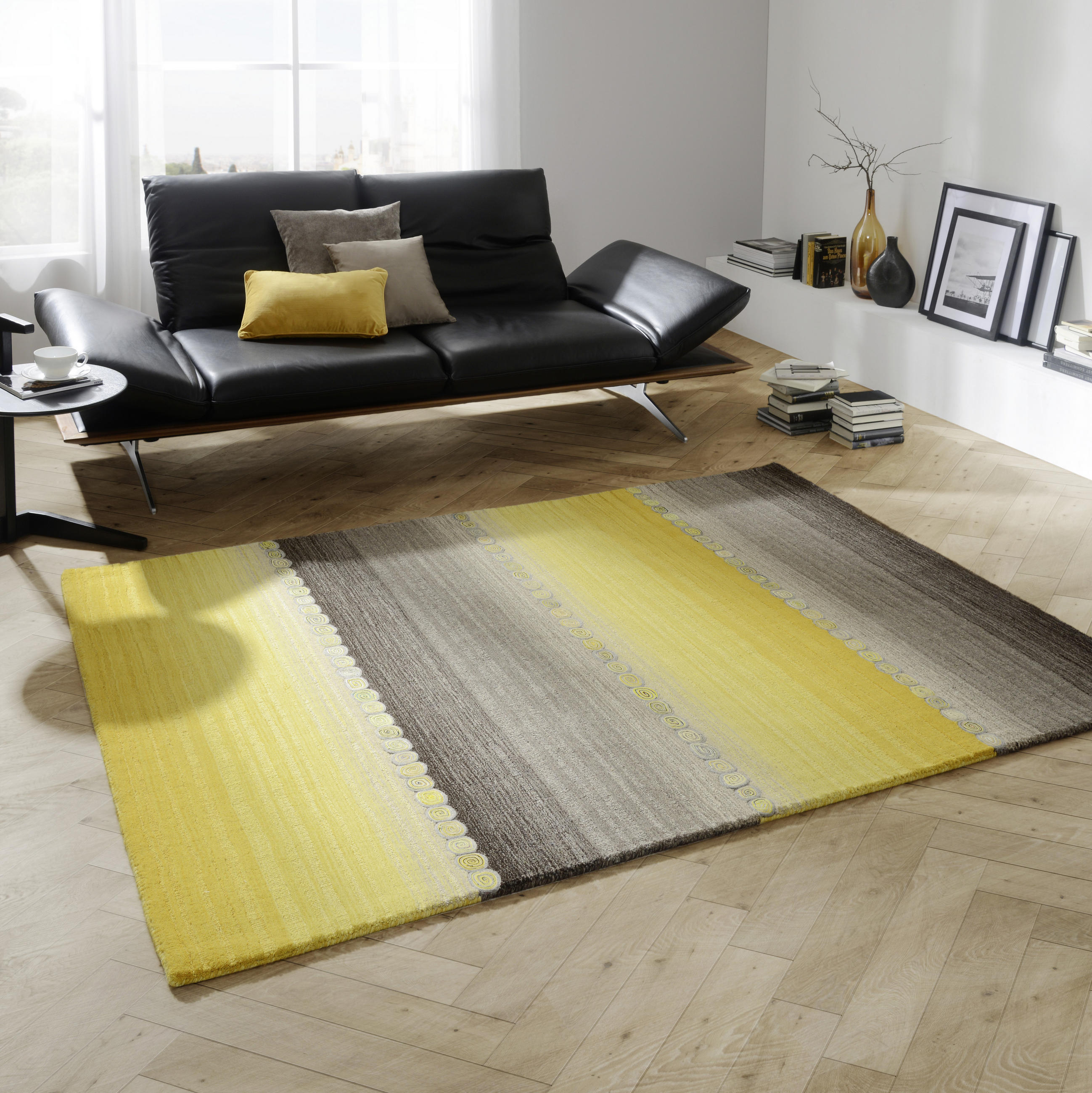 ORIENTTEPPICH 70/140 cm Twilight in yellow Braun, Gelb  - Gelb/Braun, LIFESTYLE, Textil (70/140cm) - Cazaris