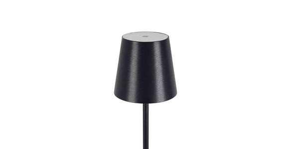 AKKU-STEHLEUCHTE 22/130 cm - Schwarz, KONVENTIONELL, Kunststoff/Metall (22/130cm) - Novel