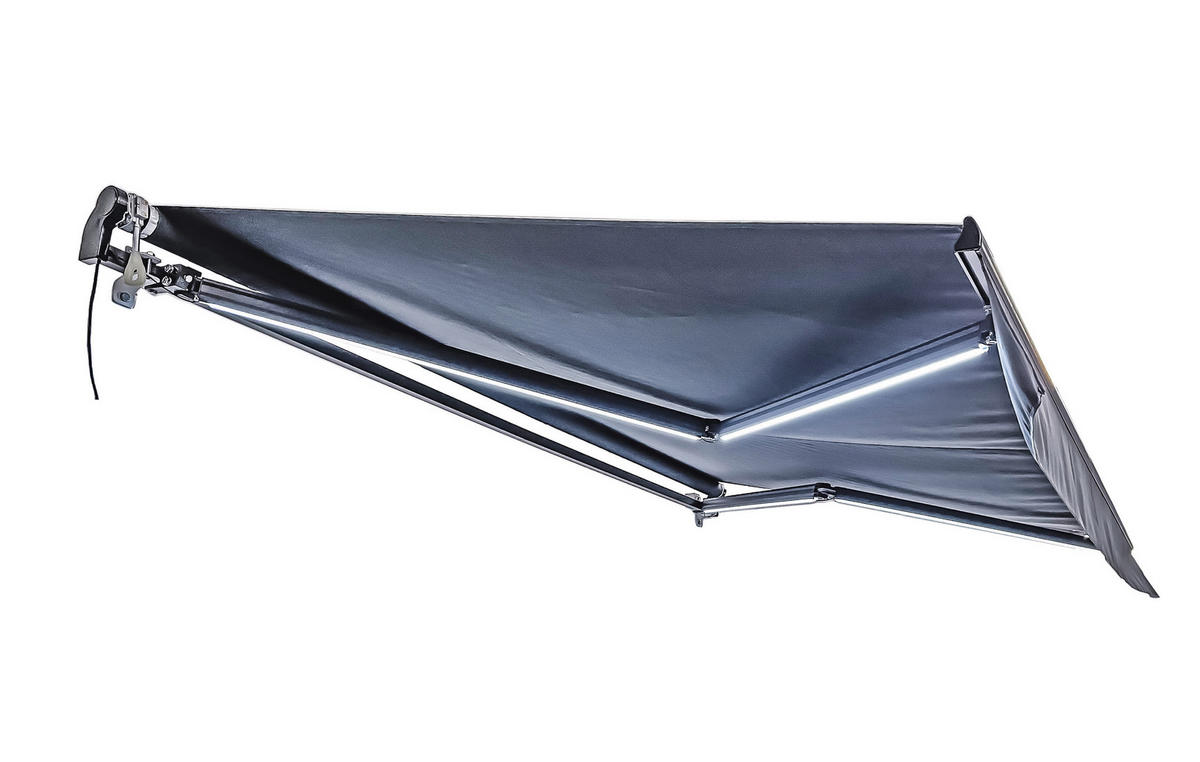 MARKISE - Dunkelgrau/Anthrazit, MODERN, Kunststoff/Metall (200/20/295cm) - Gardenson
