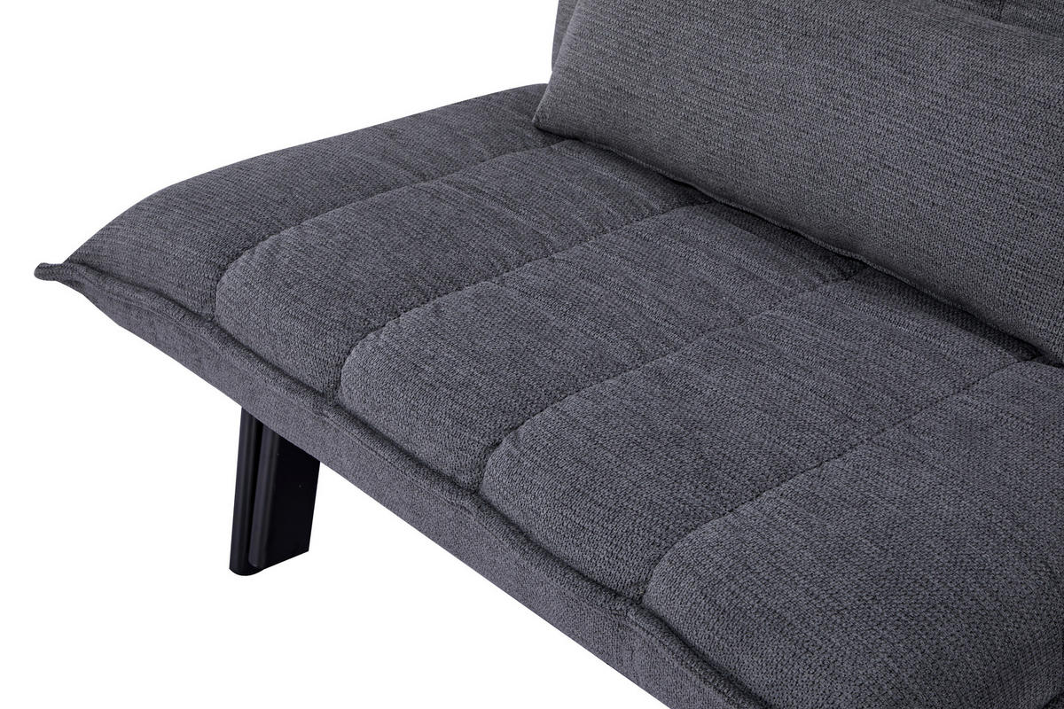 SCHLAFSESSEL Cord Grau    - Schwarz/Grau, Design, Holz/Textil (108/82/102cm) - Stylife