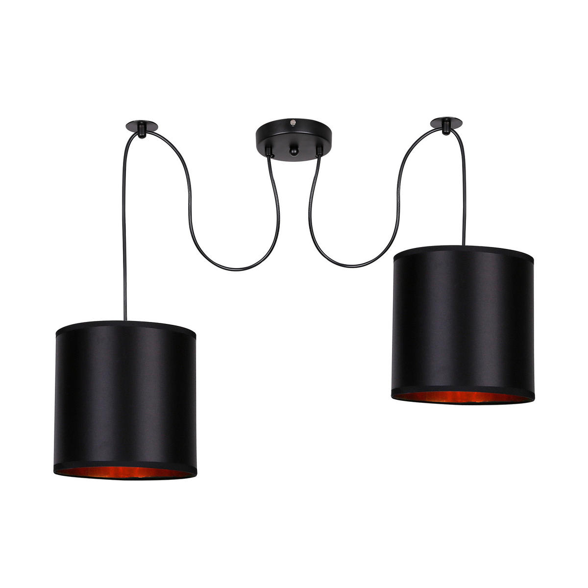 PENDELLEUCHTE Candida 100/100 cm   - Schwarz, Design, Kunststoff/Metall (100/100cm)