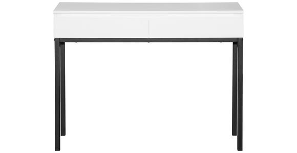 KONSOLENTISCH Schwarz, Weiß  - Schwarz/Weiß, Design, Holzwerkstoff/Metall (100/35/77cm) - Hom`in