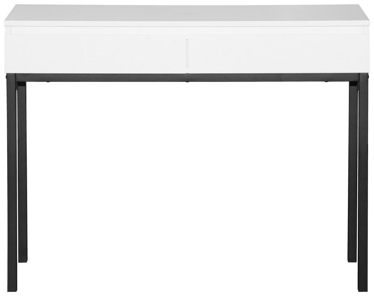 KONSOLENTISCH Metall, Holzwerkstoff 100/35/77 cm   - Weiss/Schwarz, Design, Holzwerkstoff/Metall (100/35/77cm) - home24
