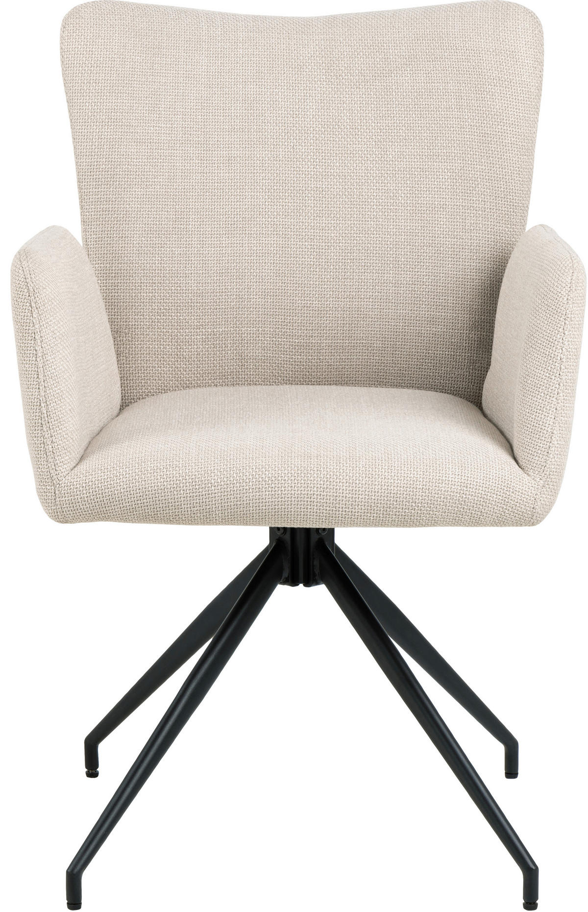 ARMLEHNSTUHL  in Webstoff  - Beige/Schwarz, Modern, Textil/Metall (57,5/86/61,5cm) - MID.YOU
