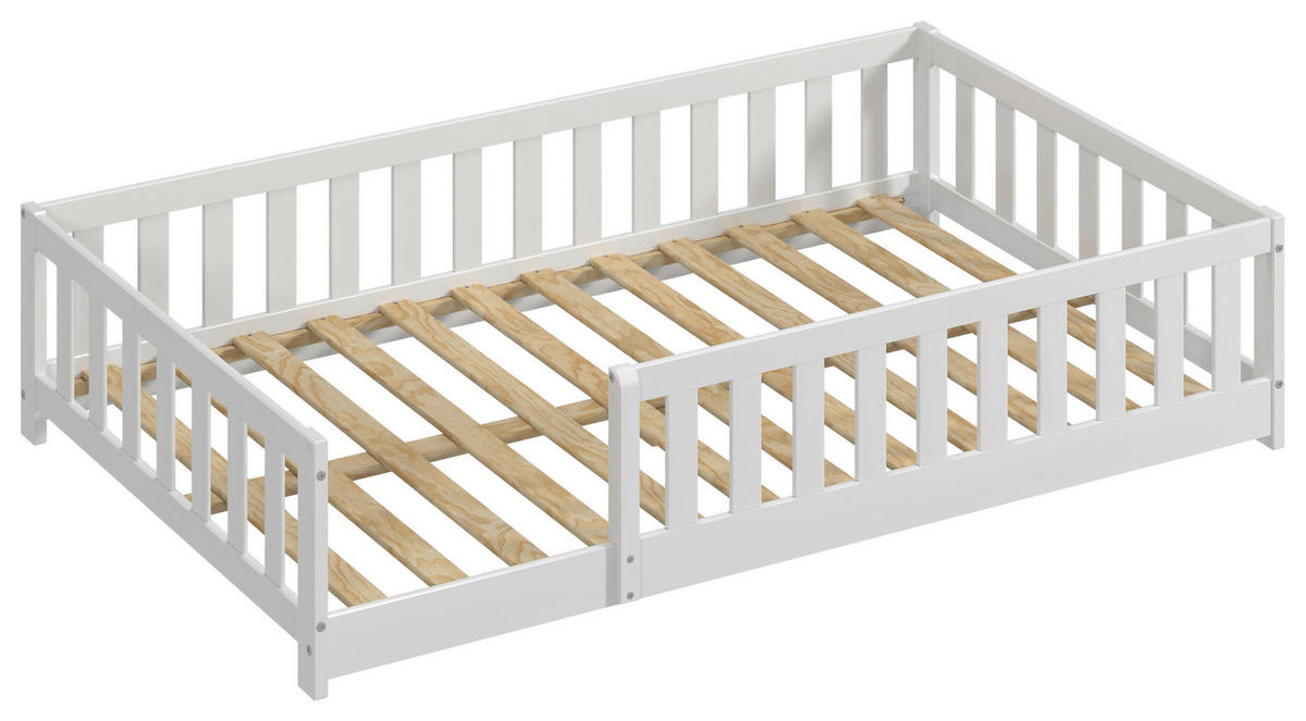 BODENBETT. 120/200 cm Weiss  - Weiss, Modern, Holz/Holzwerkstoff (120/200cm) - P & B