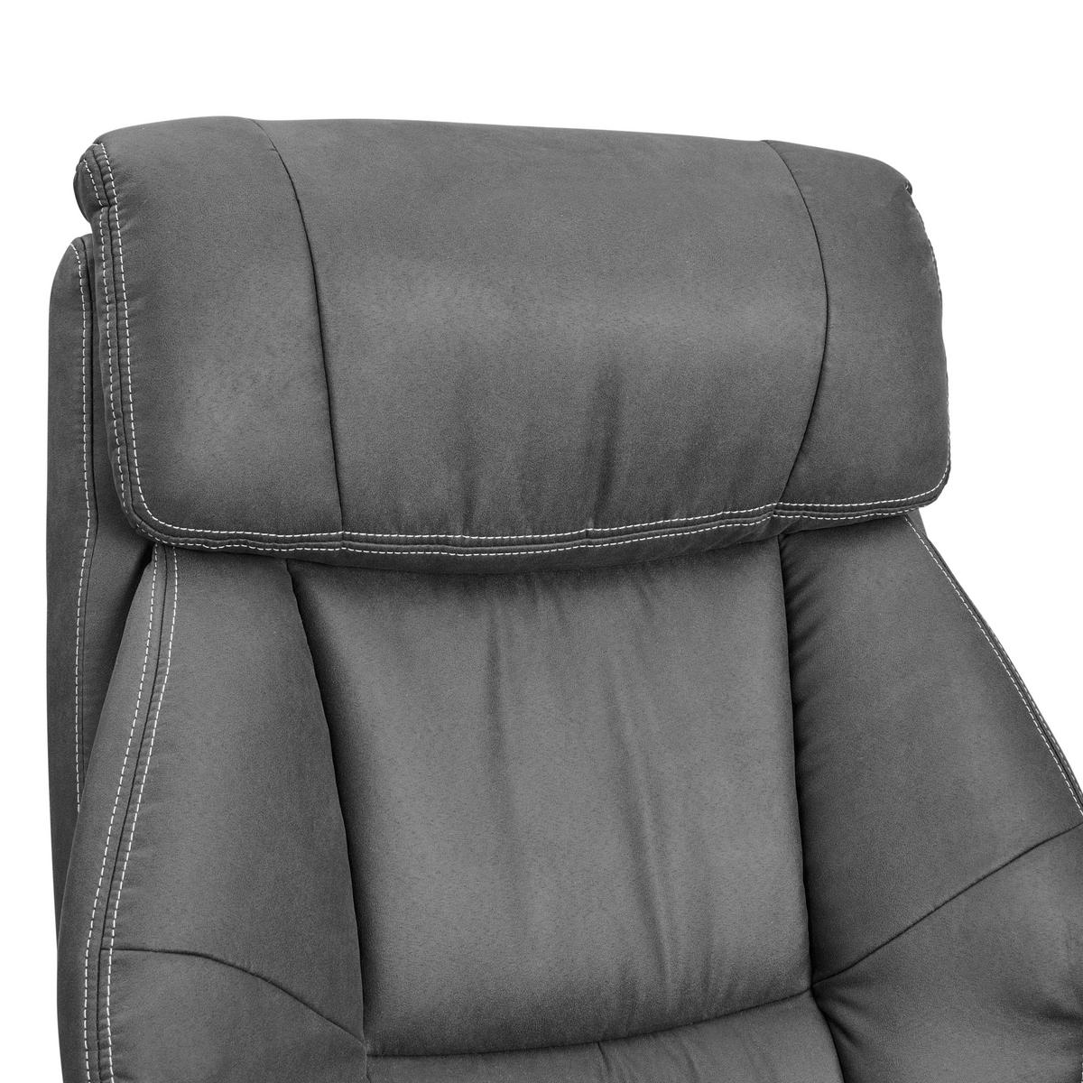 CHEFSESSEL Velours Schwarz  - Schwarz, MODERN, Kunststoff/Textil (84/120-128/85cm) - MID.YOU