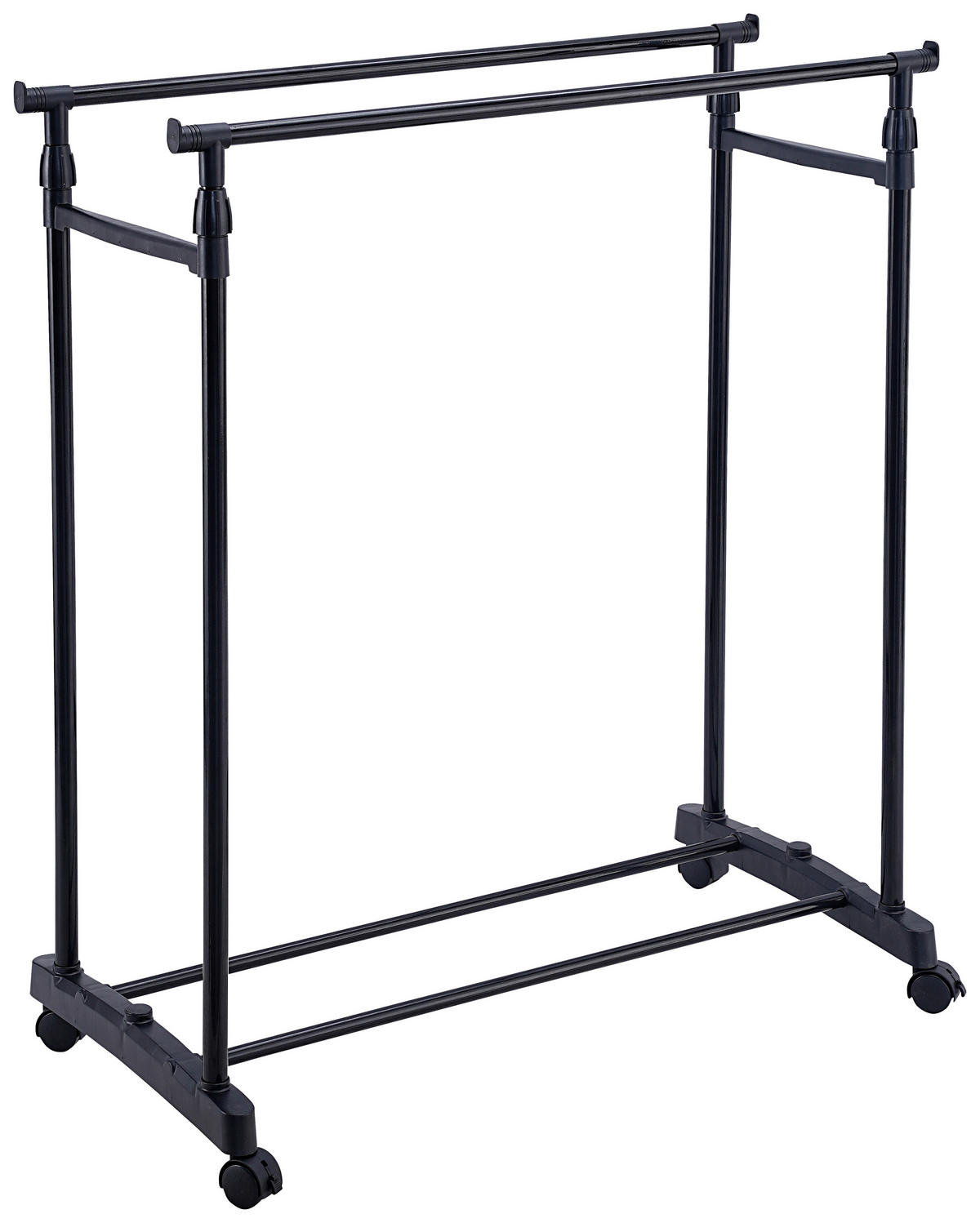 KLEIDERWAGEN in Schwarz 80/90-160/41 cm   - Schwarz, Basics, Kunststoff/Metall (80/90-160/41cm) - Boxxx