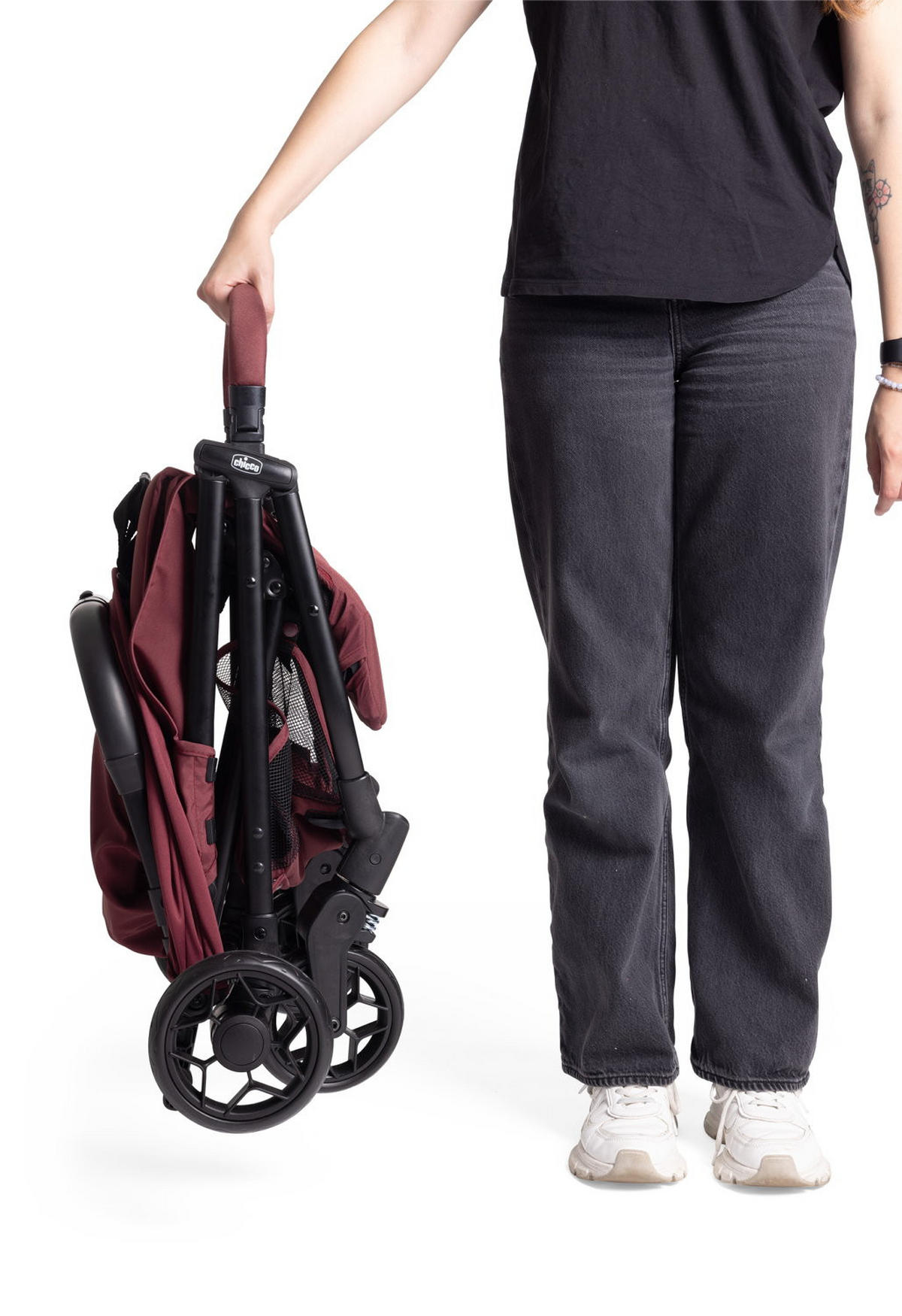 BUGGY Urbino  - Bordeaux/Dunkelrot, Basics, Textil/Metall (53/103/80cm) - Chicco