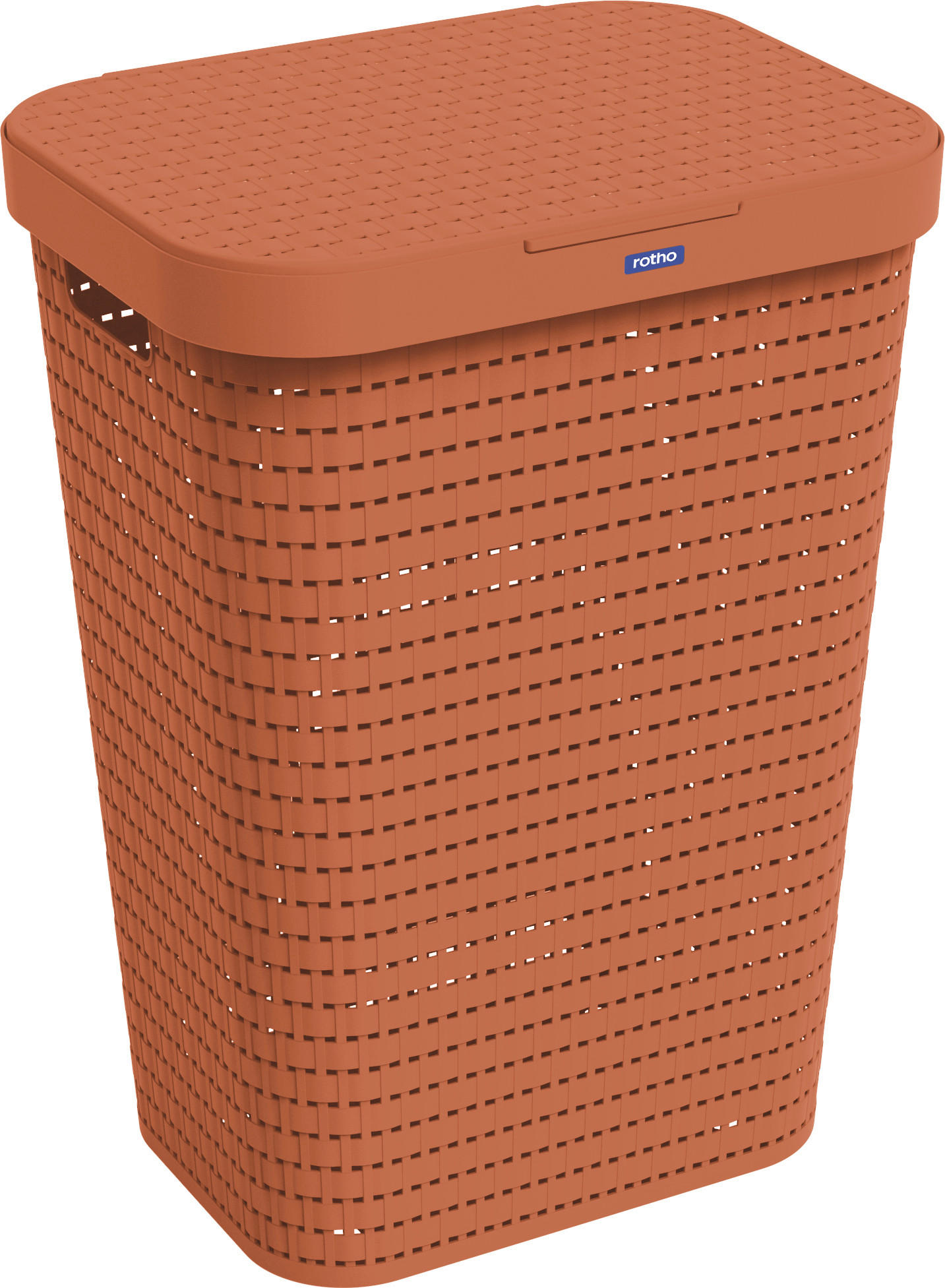 KOŠ NA ŠPINAVÉ PRÁDLO, korály - korály, Basics, plast (42/32/57.2cm) - Rotho