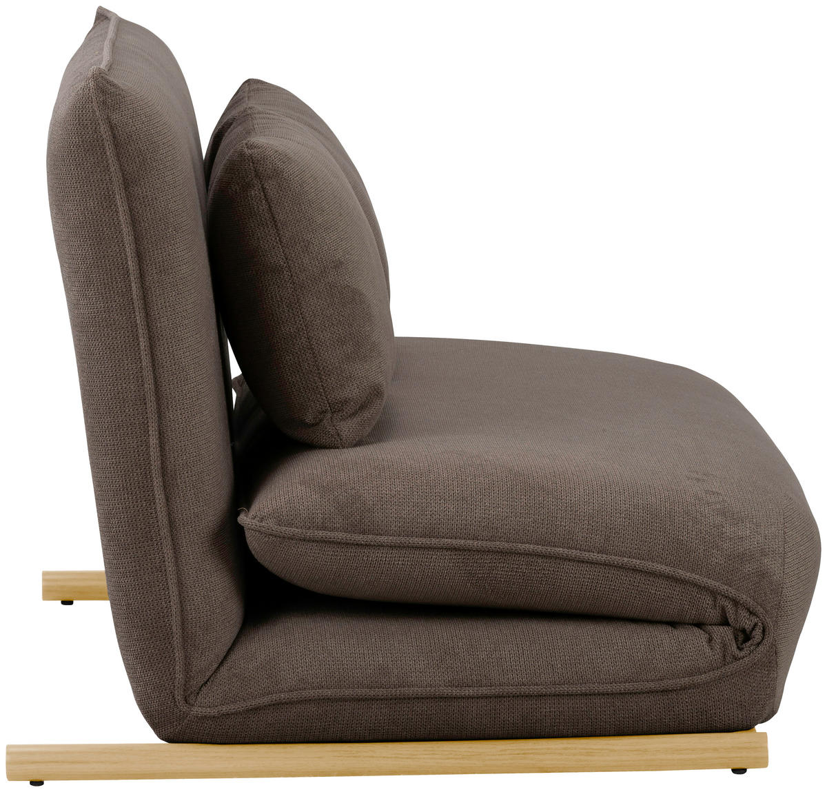 SOFA VELIN Samt Braun, Nussbaumfarben  - Nussbaumfarben/Braun, Design, Textil/Metall (140/97/80cm) - MID.YOU