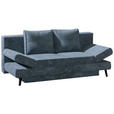 SCHLAFSOFA in Grau  - Schwarz/Grau, Design, Textil/Metall (200/85/90cm) - Novel