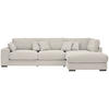 ECKSOFA in Cord Hellgrau  - Hellgrau/Schwarz, Design, Kunststoff/Textil (340/205cm) - Lomoco