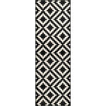Fußmatte Kalmar 60/180 cm 60/180 cm  - Schwarz/Weiß, KONVENTIONELL, Kunststoff/Textil (60/180cm) - Esposa