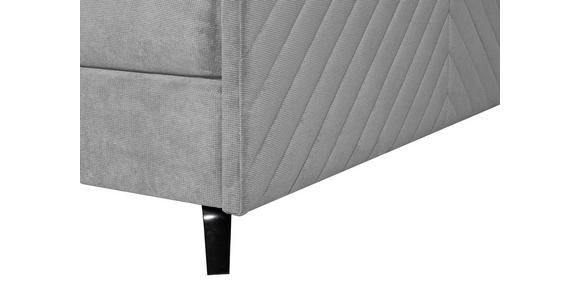 BOXSPRINGBETT 180/200 cm  in Hellgrau  - Hellgrau/Schwarz, Design, Textil/Metall (180/200cm) - Esposa