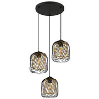 HÄNGLAMPA DICHTI 39,4/150 cm  - svart/guldfärgad, Basics, metall/plast (39,4/150cm) - Globo
