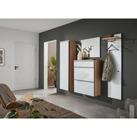 SCHUHKIPPER  in 84/102/31 cm  - Eichefarben/Anthrazit, Design, Glas/Holz (84/102/31cm) - Dieter Knoll
