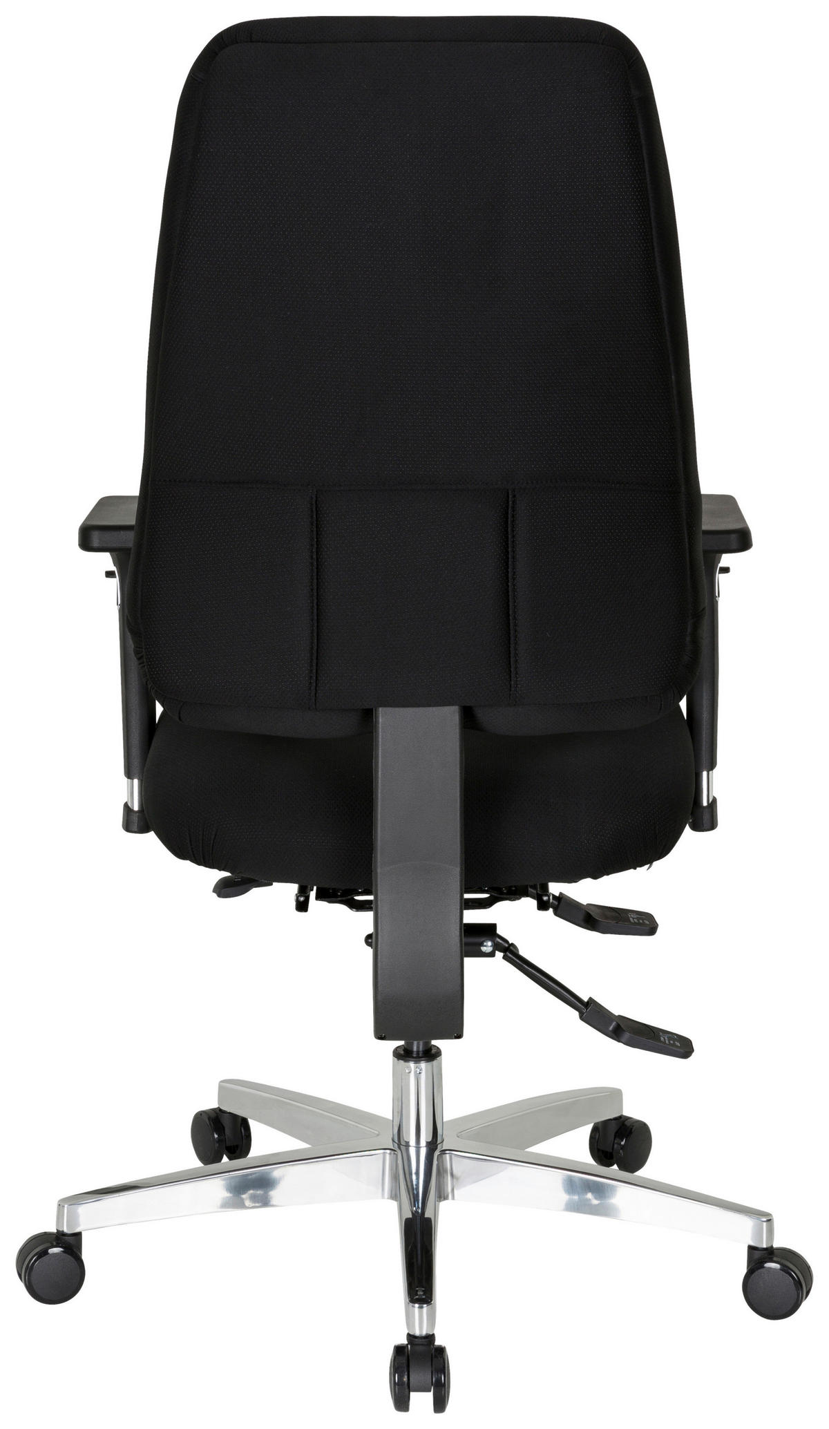 OTOČNÁ ŽIDLE, plochá tkanina, černá - černá/barvy stříbra, Basics, kov/textil (66/107/67cm) - MID.YOU