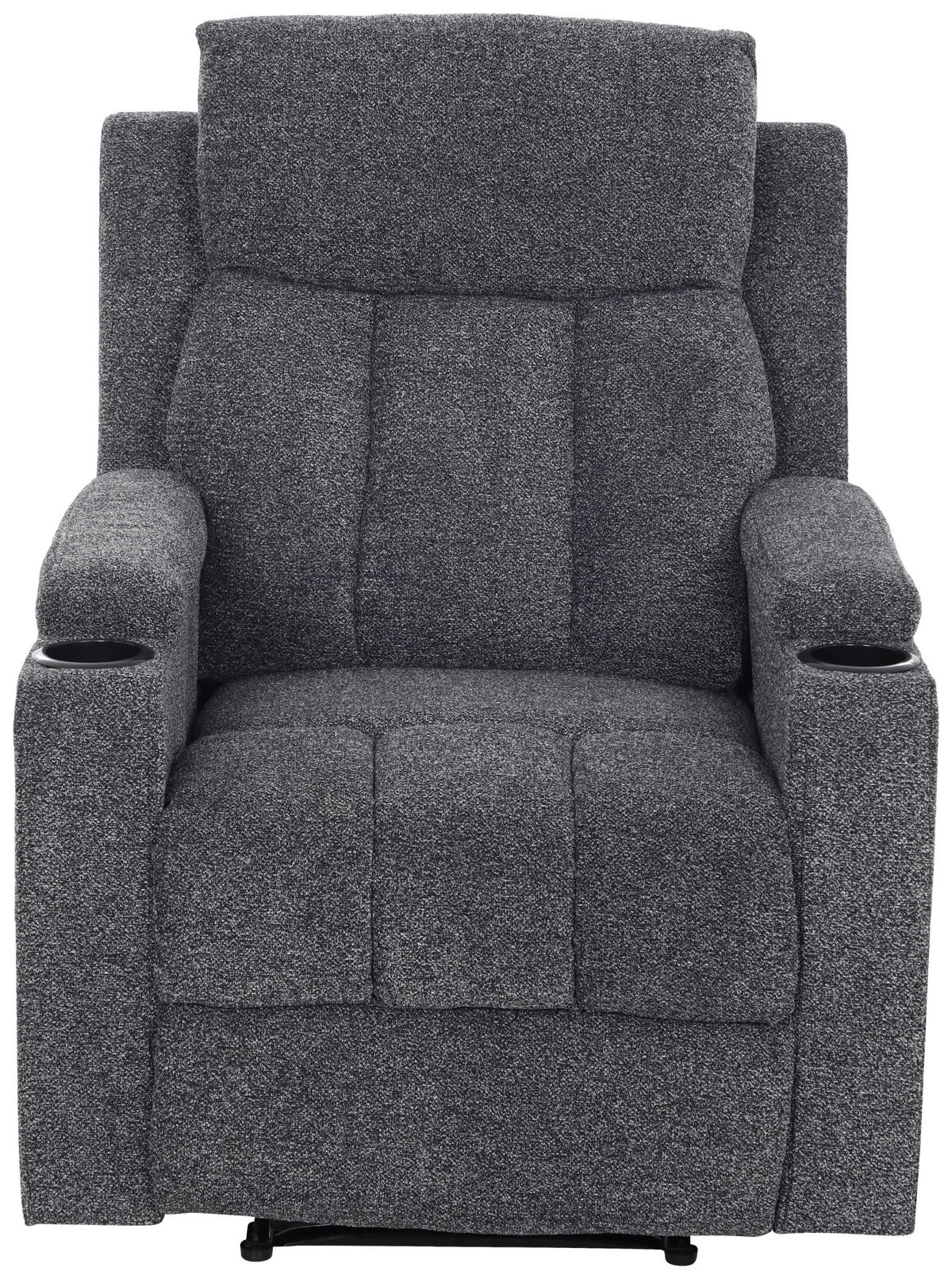 FERNSEHSESSEL Webstoff Grau  - Schwarz/Grau, MODERN, Kunststoff/Textil (81/99/95cm) - MID.YOU