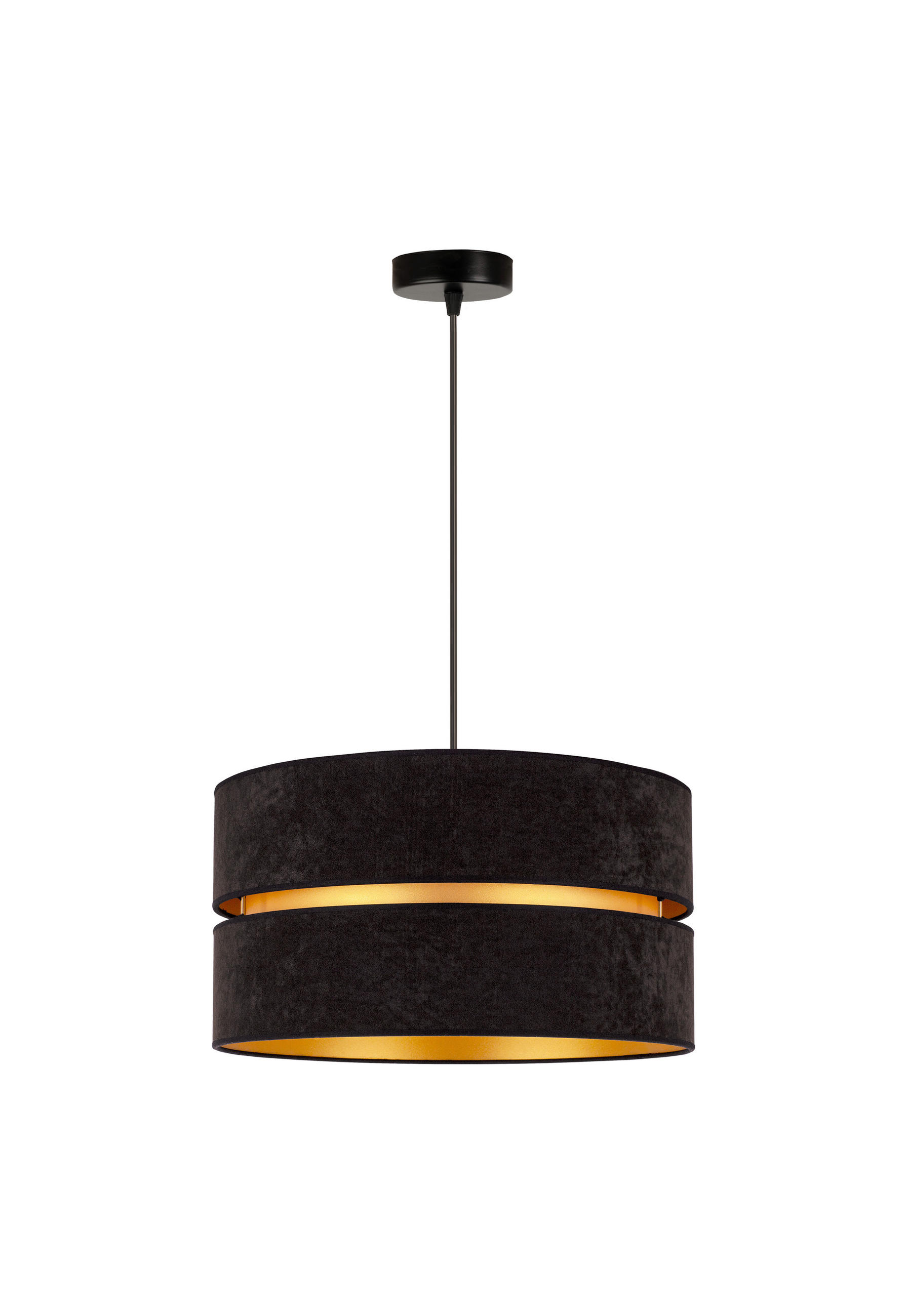 HÄNGELEUCHTE 40/95 cm   - Schwarz, Design, Textil/Metall (40/95cm)