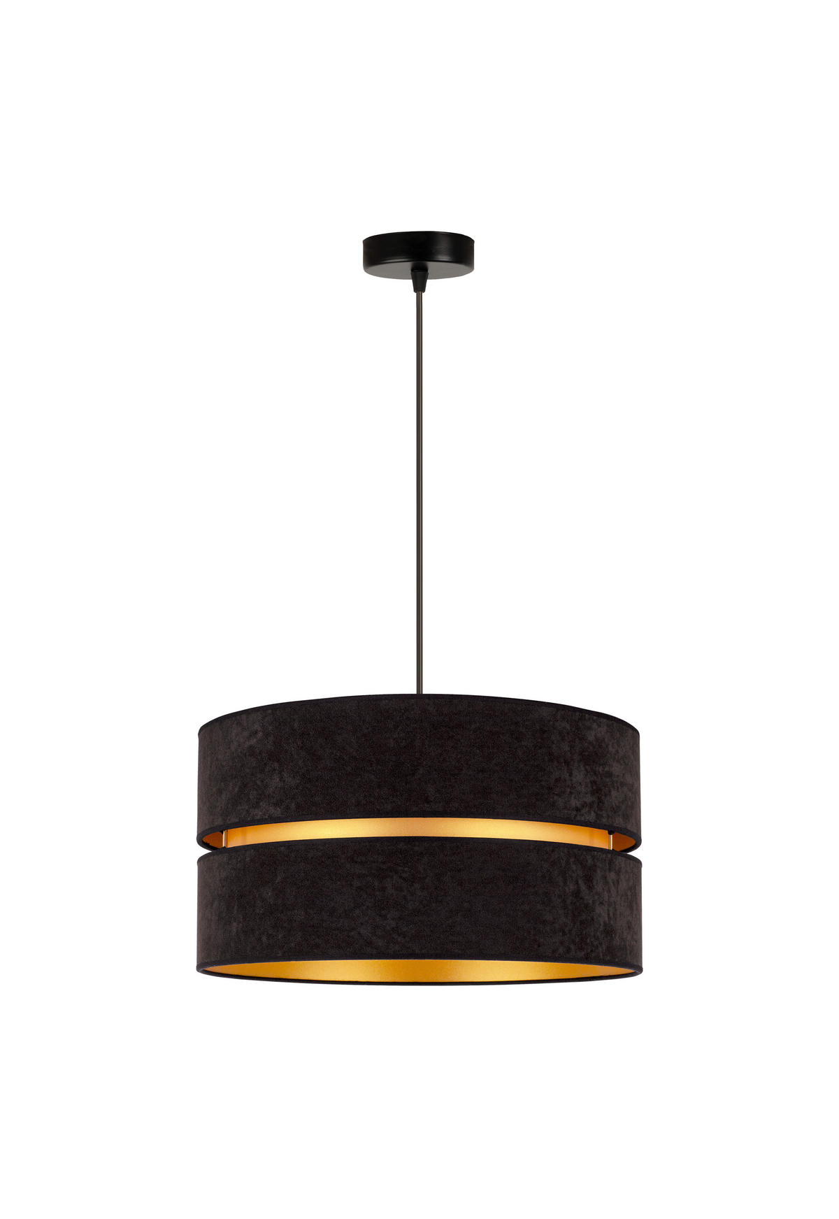 HÄNGELEUCHTE 40/95 cm   - Schwarz, Design, Textil/Metall (40/95cm)