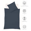 BETTWÄSCHE Provence Leinenoptik 135/200 cm  - Dunkelblau, Basics, Textil (135/200cm) - Fleuresse